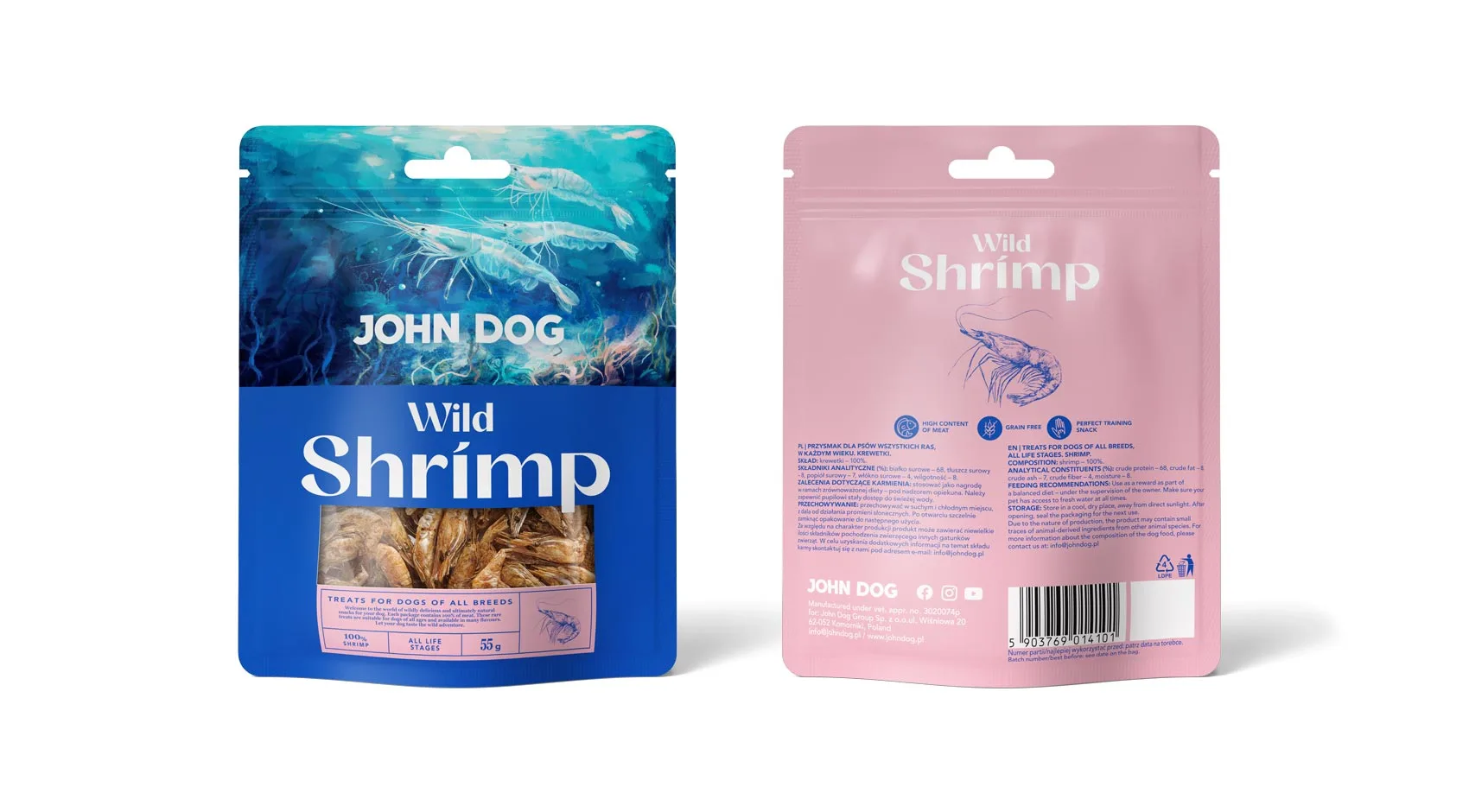 John Dog Wild Fish krewetka 55 g