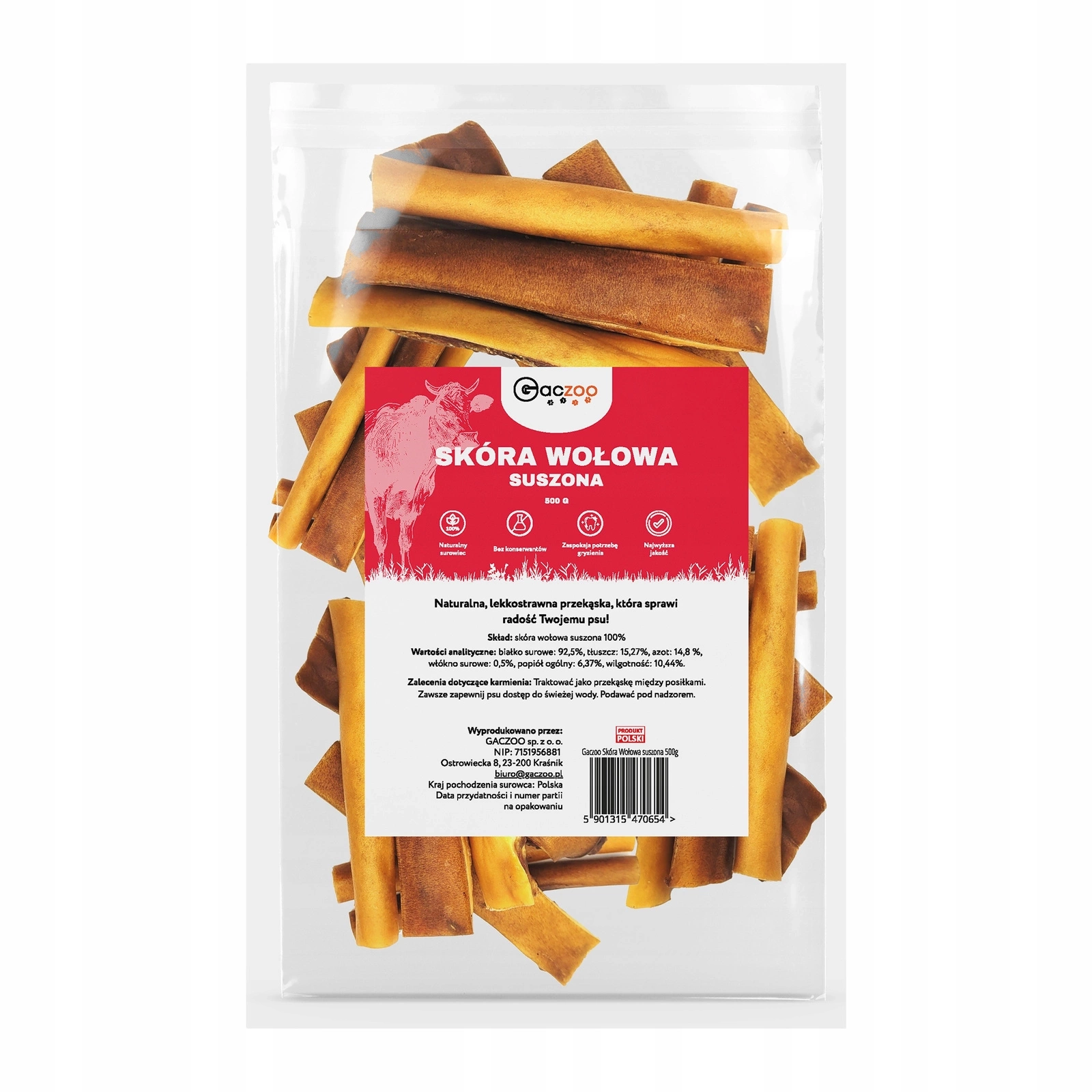 Gaczoo skóra wołowa 500 g