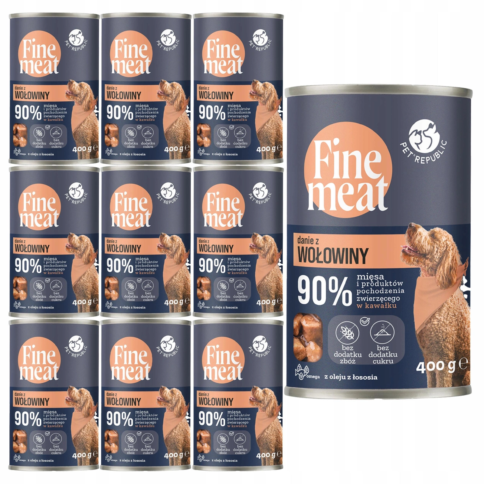 Pet Republic Fine Meat wołowina 400 g × 10