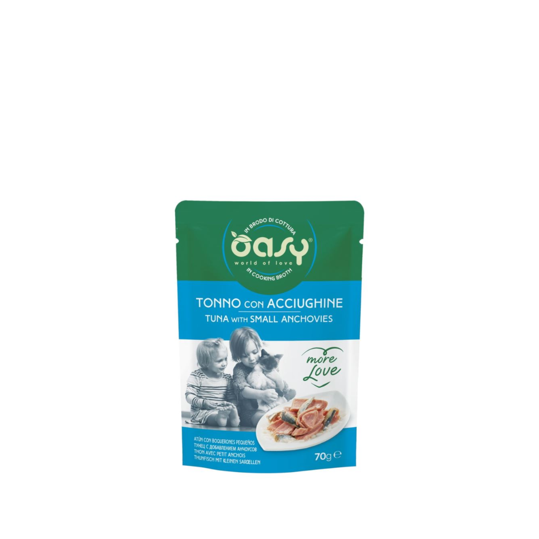 Oasy More Love tuńczyk z anchois w bulionie adult 70 g