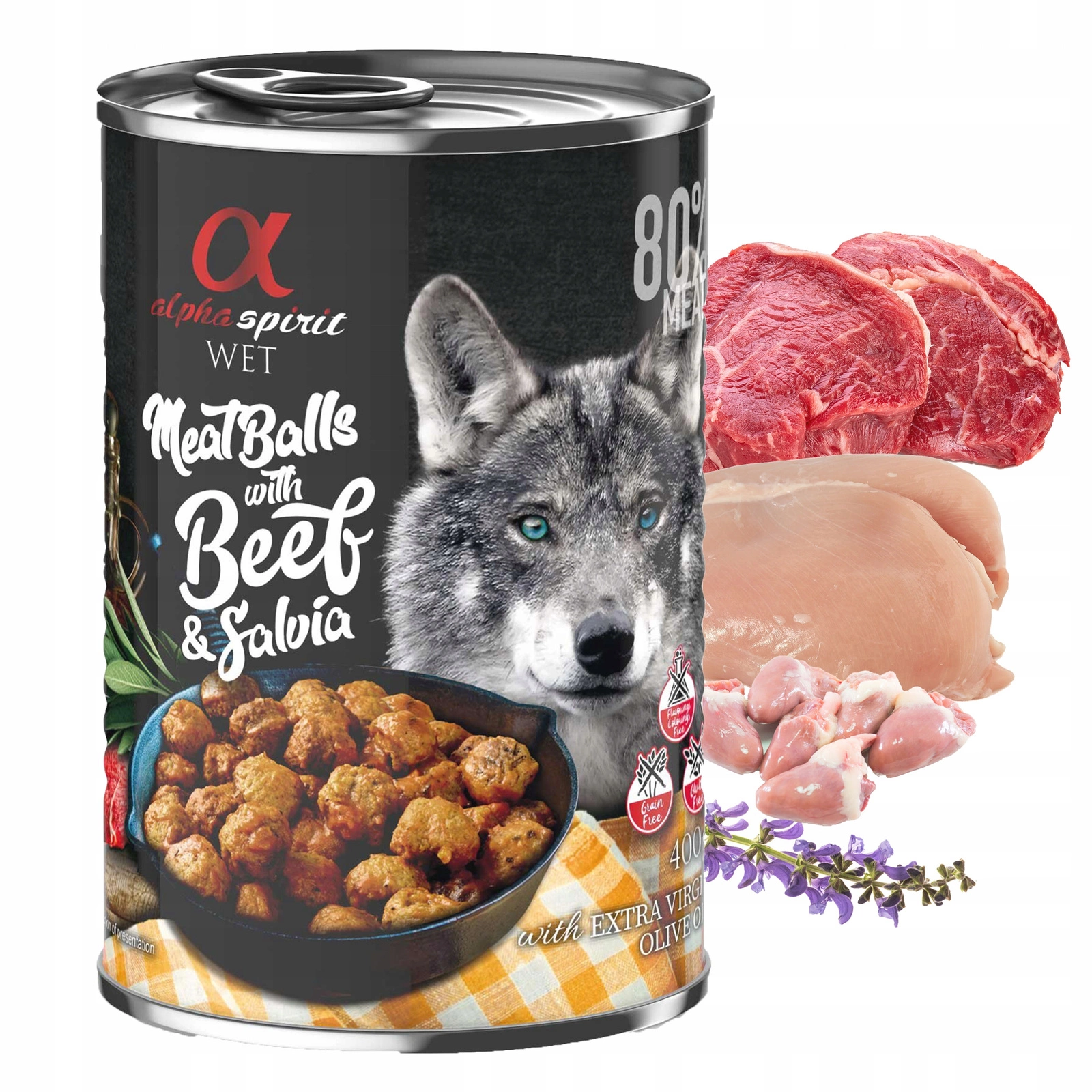 Alpha Spirit Klopsiki wołowina 400 g