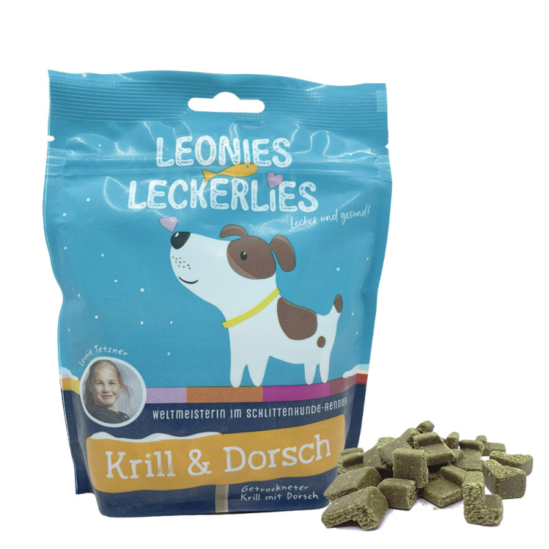 ICEPAW LEONIES Treats dorsz, kryl 125 g