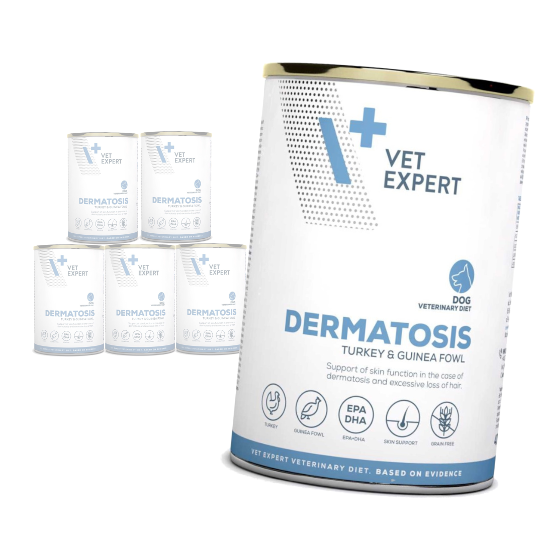 VetExpert Veterinary Diet Dermatosis indyk, perliczka 400 g × 6