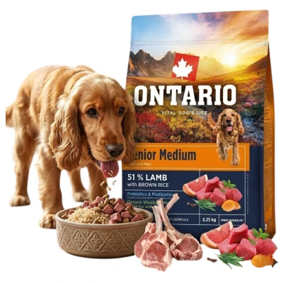 Ontario jagnięcina senior średnie rasy 2,25 kg