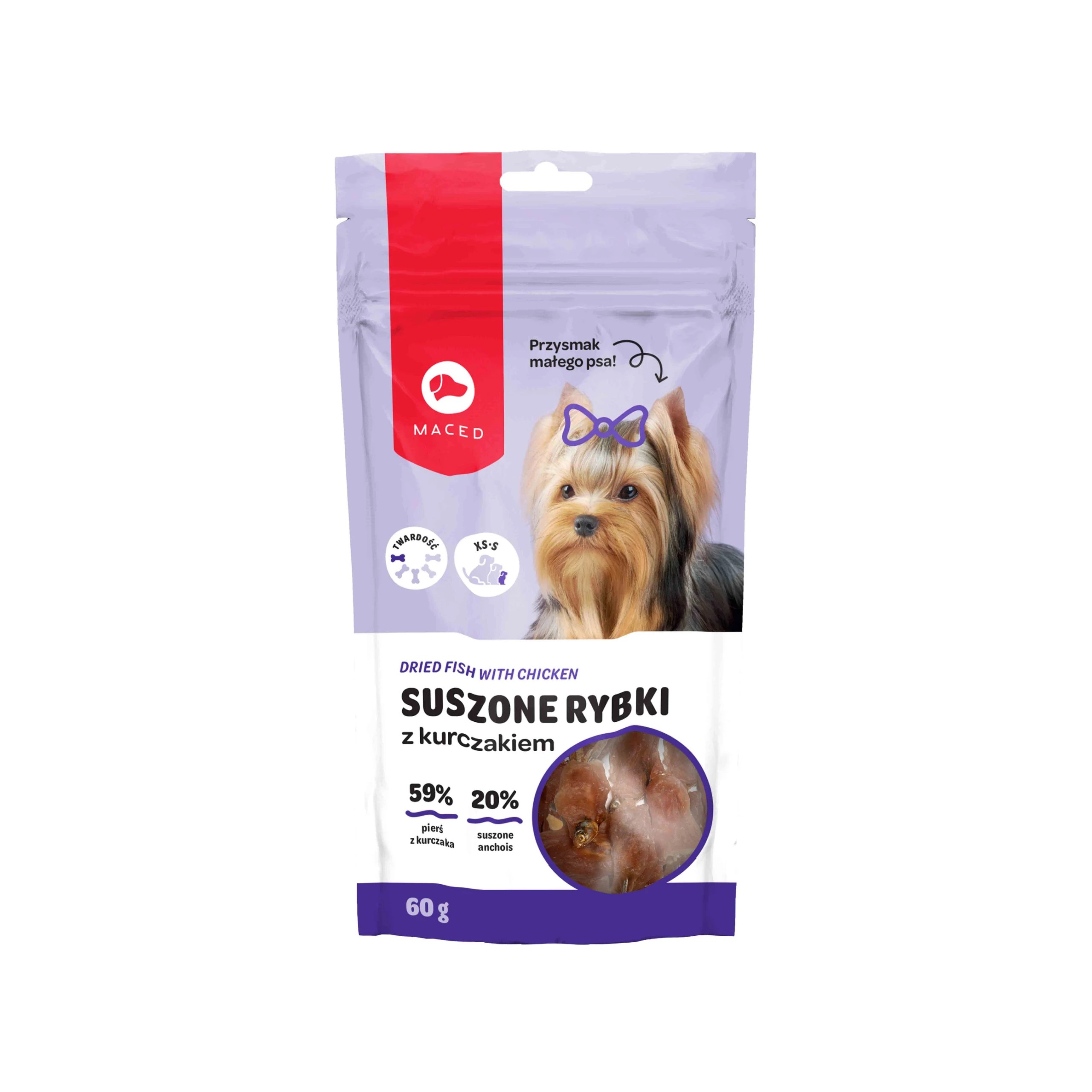 Maced suszone rybki z kurczakiem 60 g