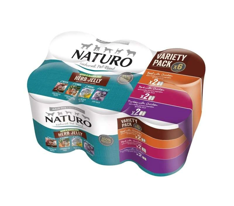 Naturo indyk, wieprzowina, wołowina adult 390 g × 6