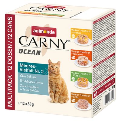 Animonda Carny Ocean mix smaków z dynią w bulionie 80 g × 12