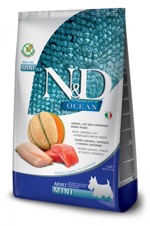 Farmina N&D Ocean dorsz, łosoś adult małe rasy 2,5 kg