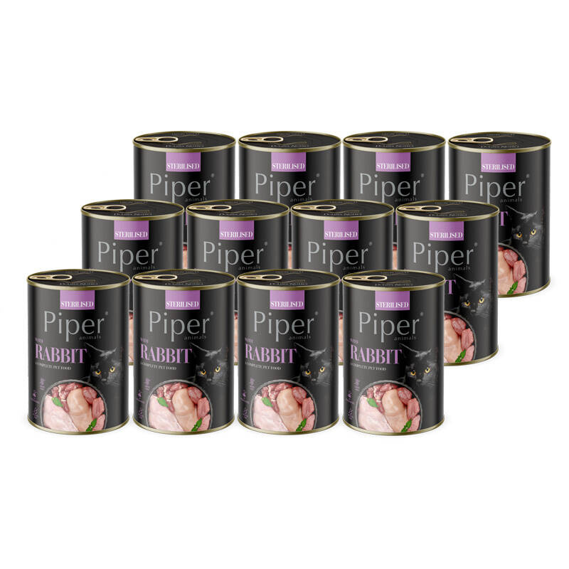 Piper Animals Sterilised królik pasztet adult 400 g × 12