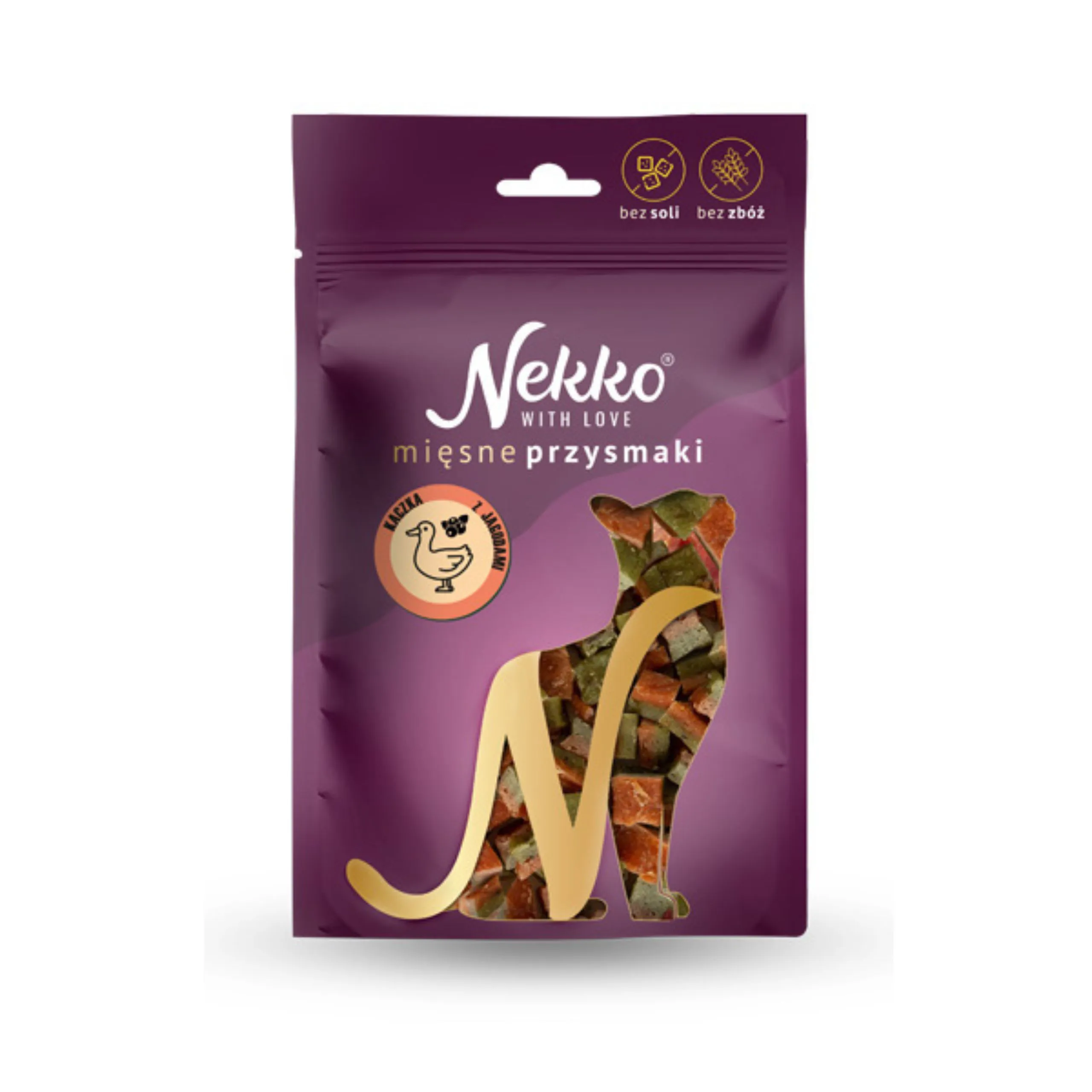 Nekko kaczka z jagodami kawałki adult 50 g