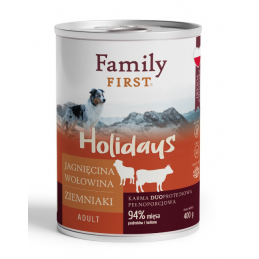 Family First Holidays jagnięcina, wołowina adult 400 g