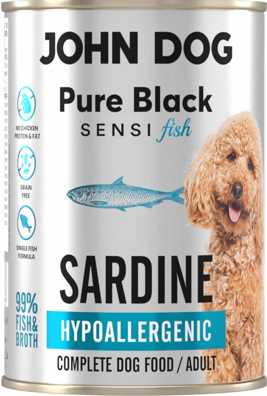 John Dog Pure Black Sensi Fish sardynka adult 400 g