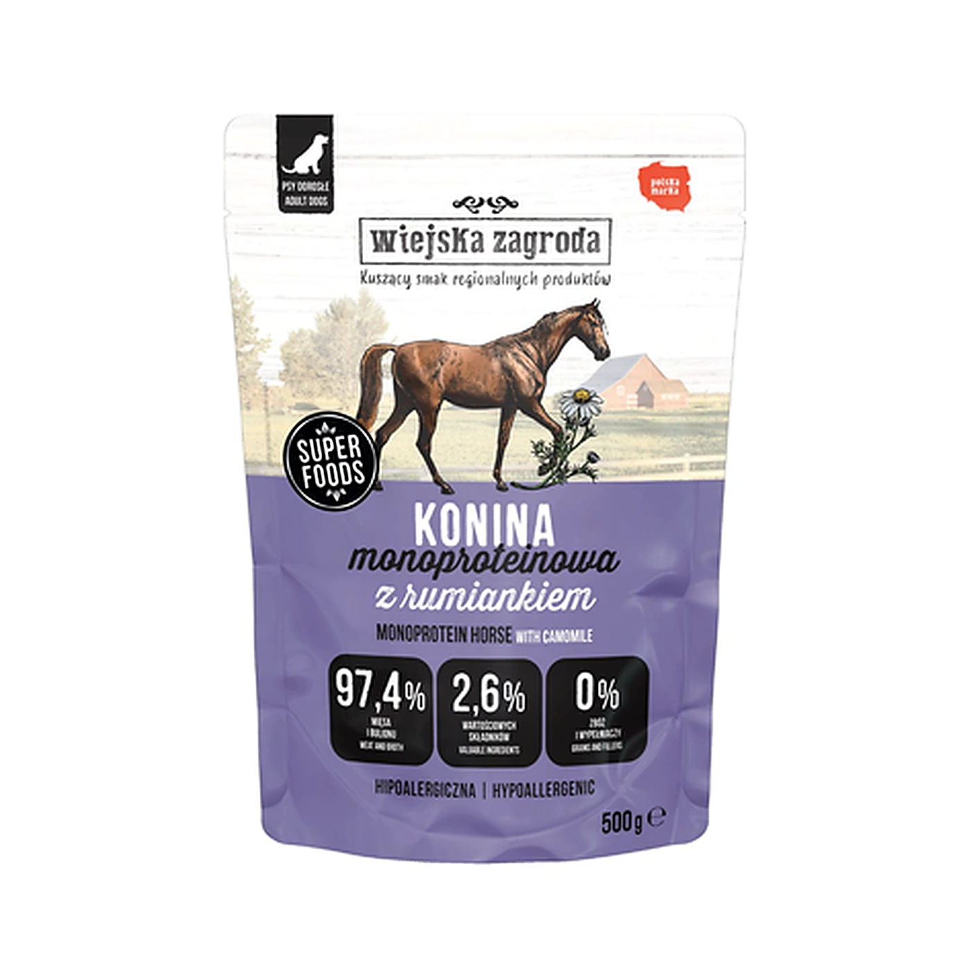 Wiejska Zagroda Monobiałkowa konina adult 500 g