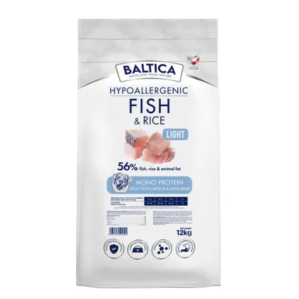 Baltica Hypoallergenic ryba z ryżem adult duże rasy 12 kg