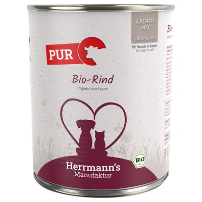 Herrmann's Bio PUR wołowina 800 g × 6