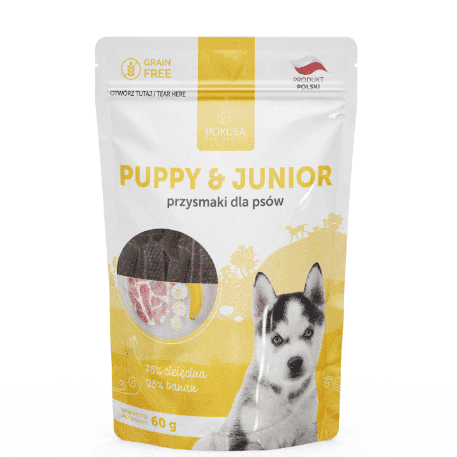 Pokusa cielęcina, banan junior 60 g