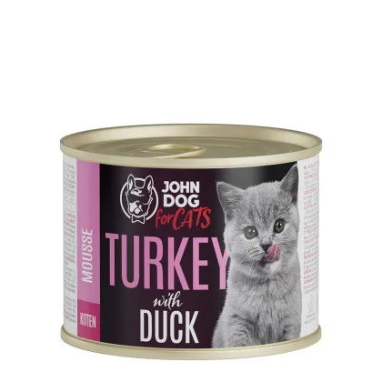 John Dog For Cats indyk, kaczka pasztet kitten 200 g
