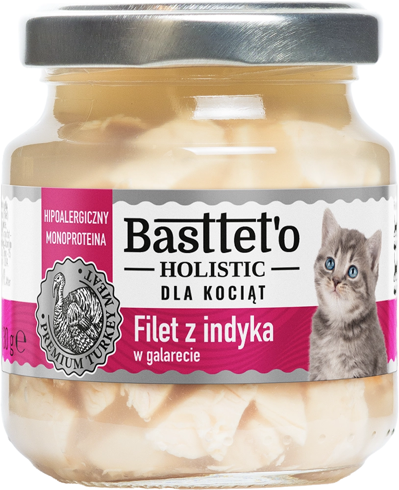 Basttet'o Holistic indyk w galaretce kitten 130 g