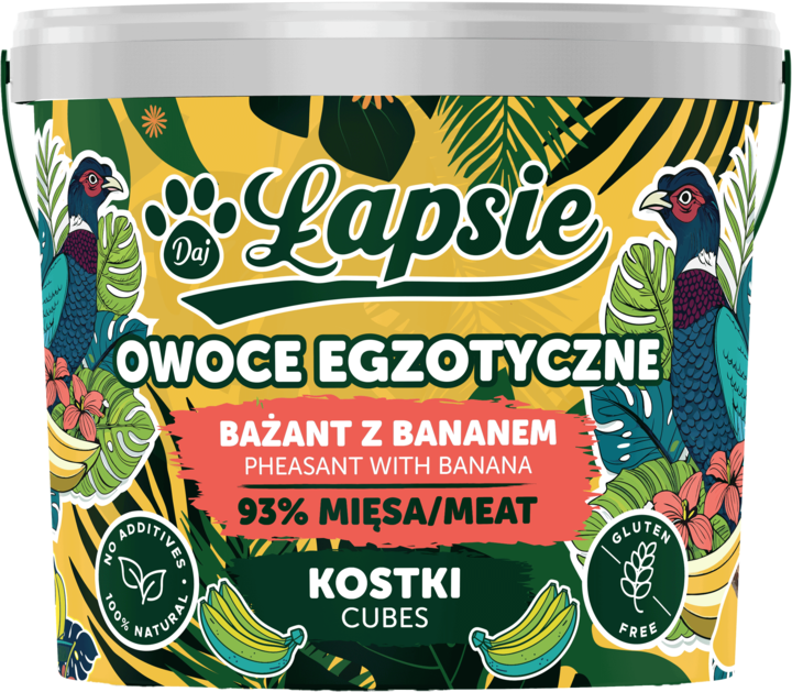 Łapsie bażant, banan 160 g