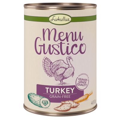 Lukullus Menu Gustico indyk 400 g × 24