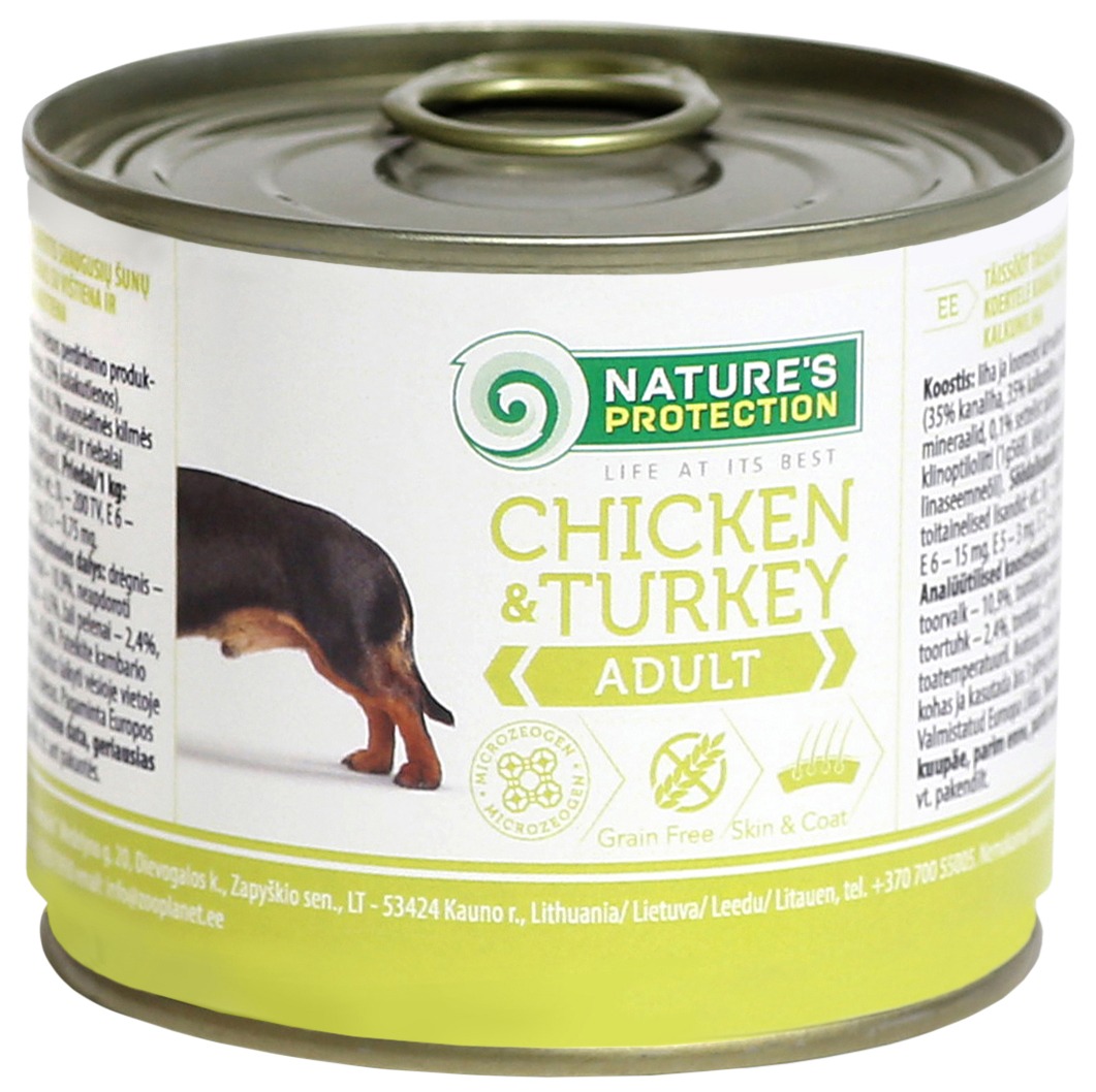 Nature's Protection kurczak, indyk adult 200 g