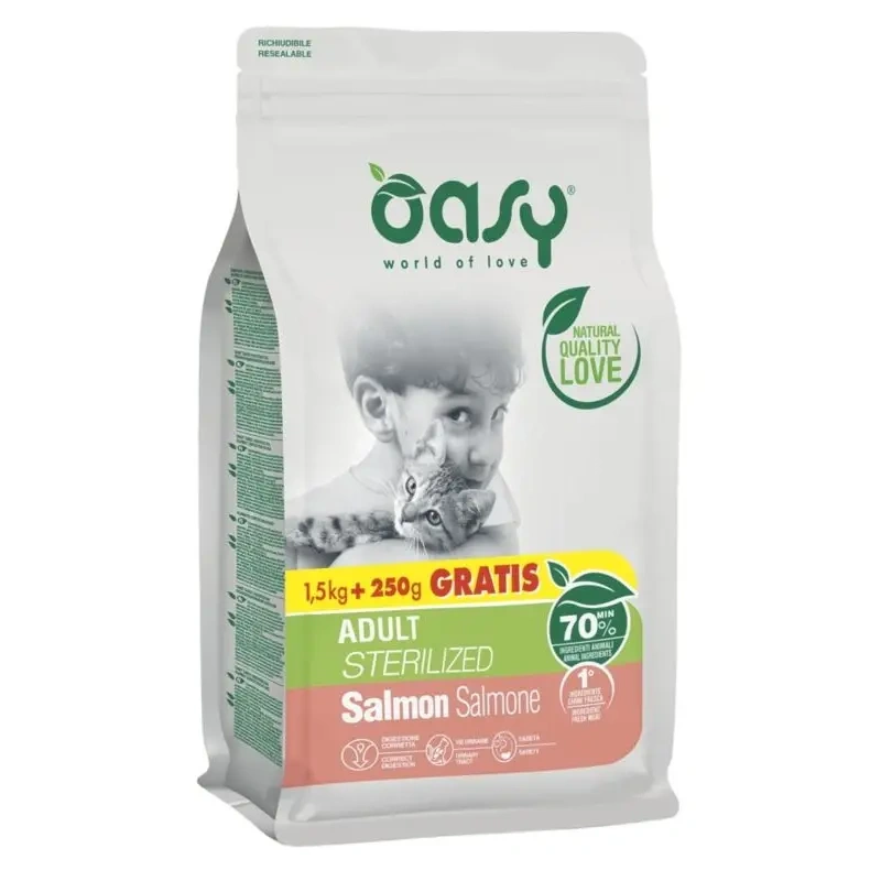 Oasy Sterilised łosoś adult 1,5 kg