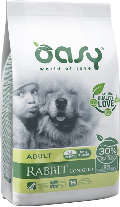 Oasy One Animal Protein królik adult średnie i duże rasy 12 kg