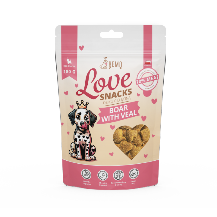 Bemo Love Snacks cielęcina, dziczyzna 180 g