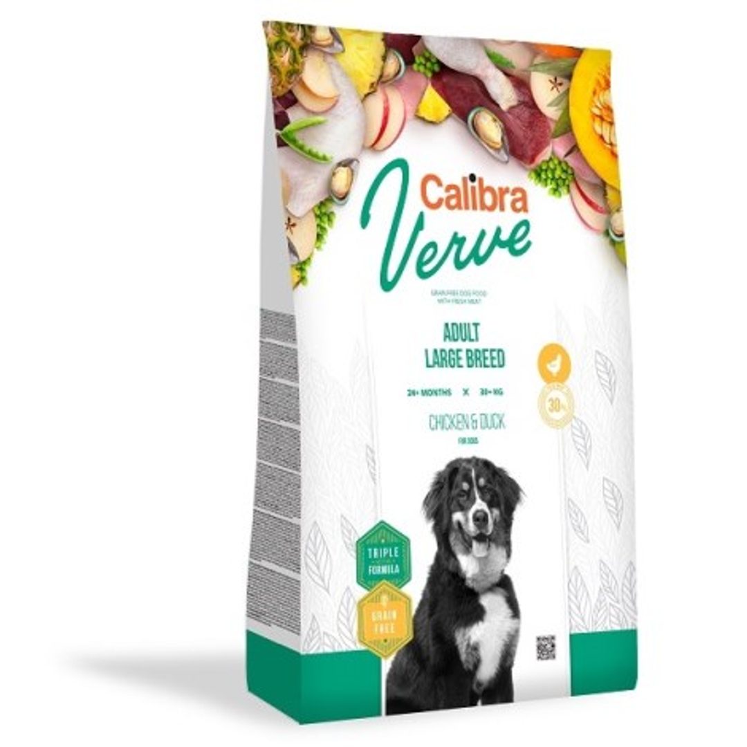 Calibra Dog Verve kurczak, kaczka adult duże rasy 12 kg