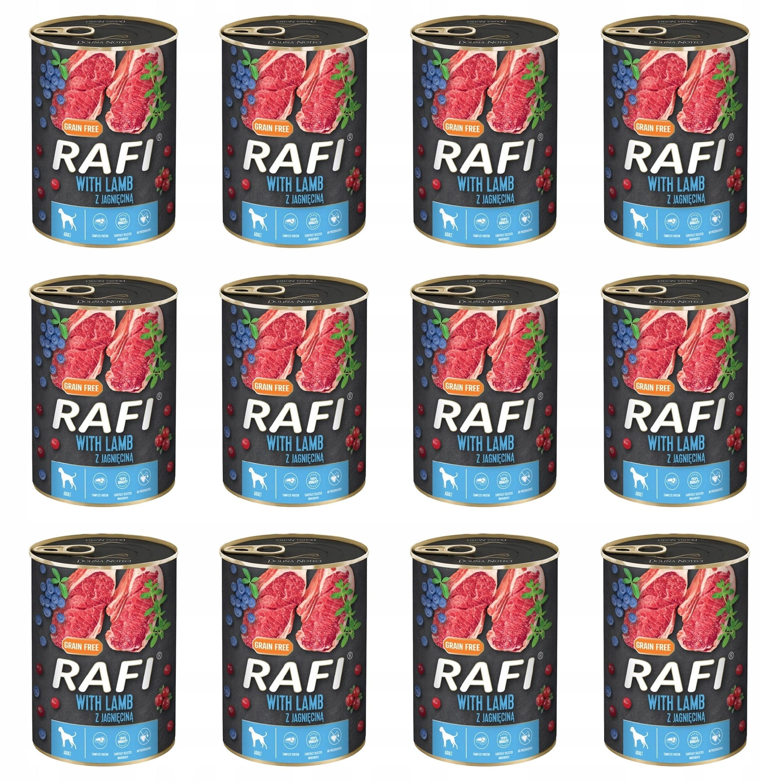 Rafi Wet jagnięcina adult 400 g × 12