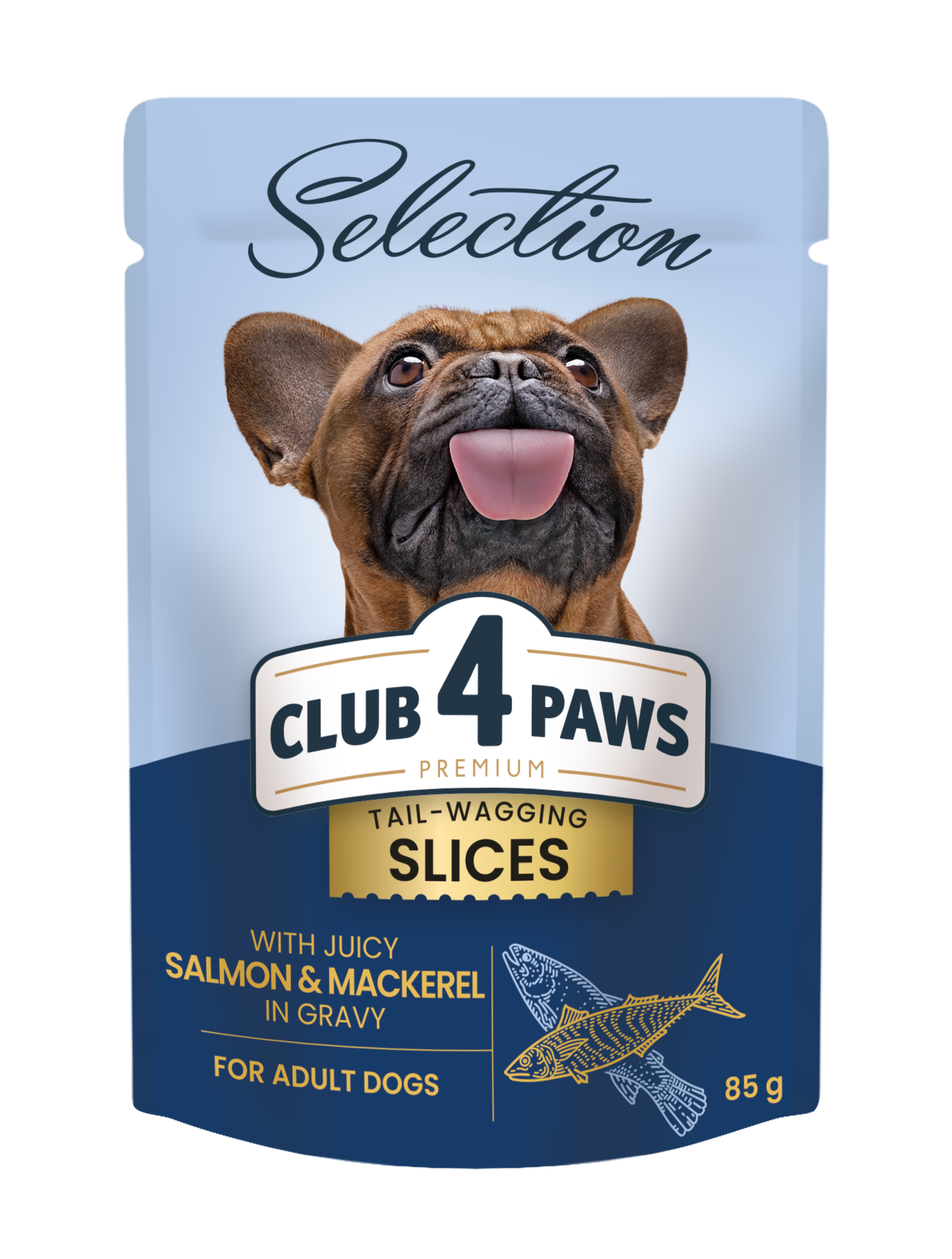 Club 4 Paws Selection makrela, łosoś adult małe rasy 85 g