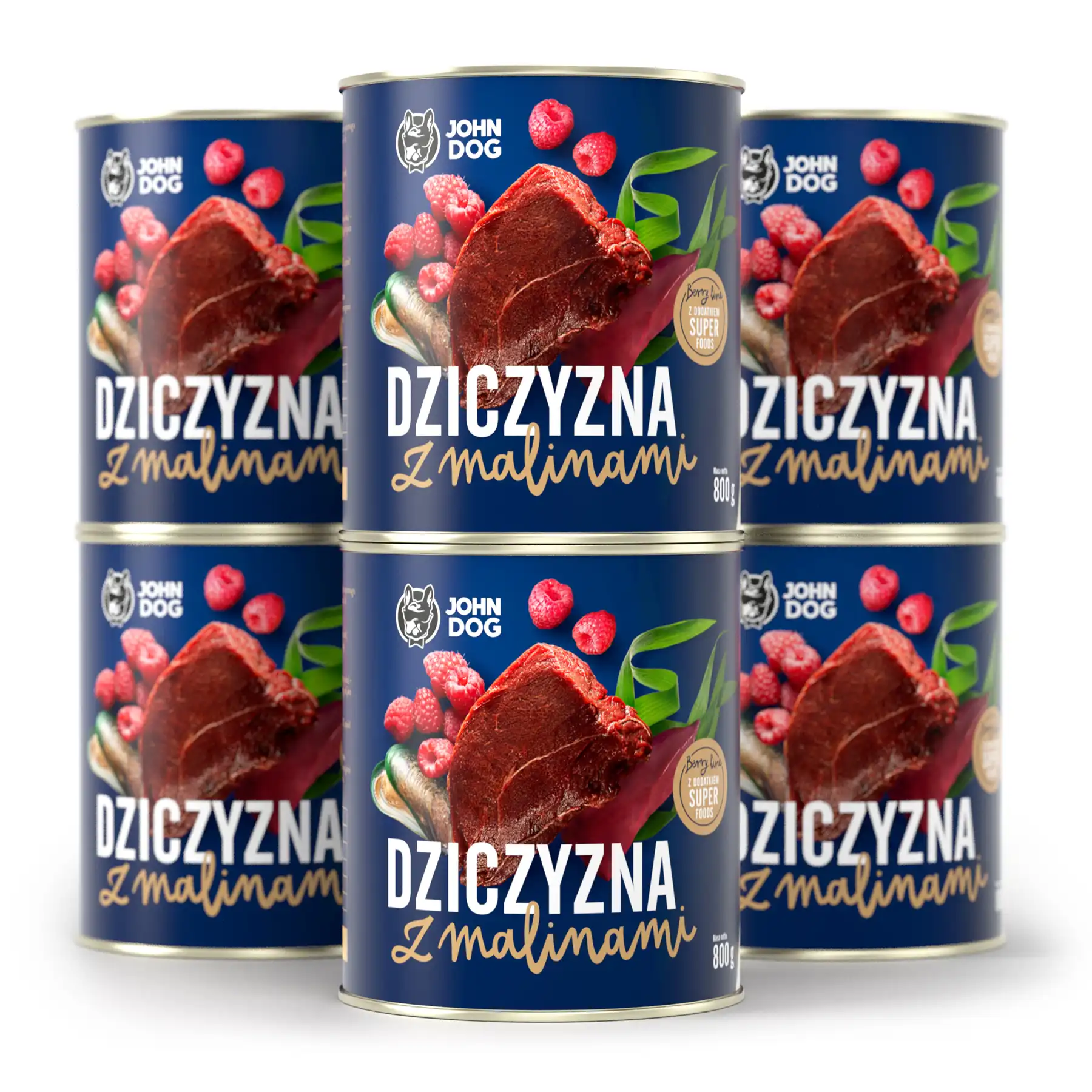 John Dog Berry Line dziczyzna adult 800 g × 6