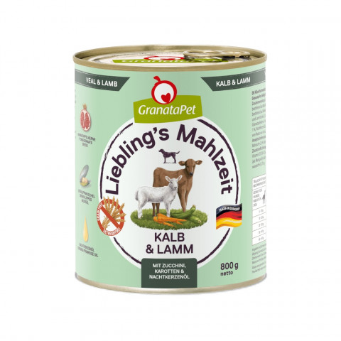 GranataPet Liebling's Mahlzeit cielęcina, jagnięcina 800 g