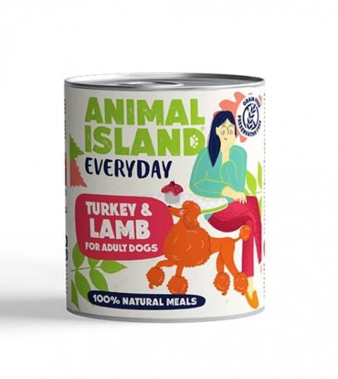 Animal Island Everyday indyk, jagnięcina adult 800 g