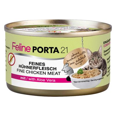 Porta 21 Feline kurczak z aloesem w bulionie adult 90 g × 12