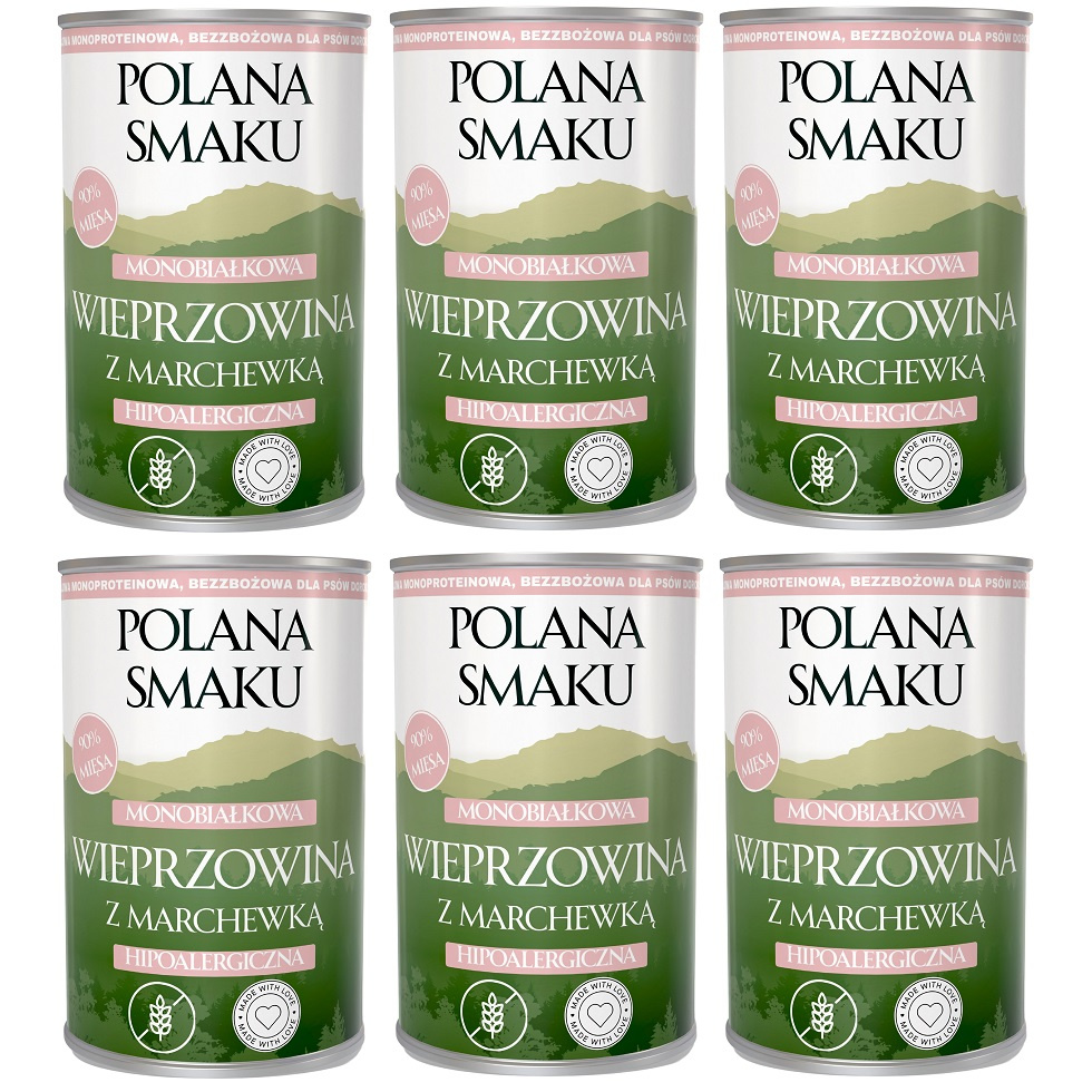 Polana Smaku wieprzowina z marchewką adult 400 g × 6