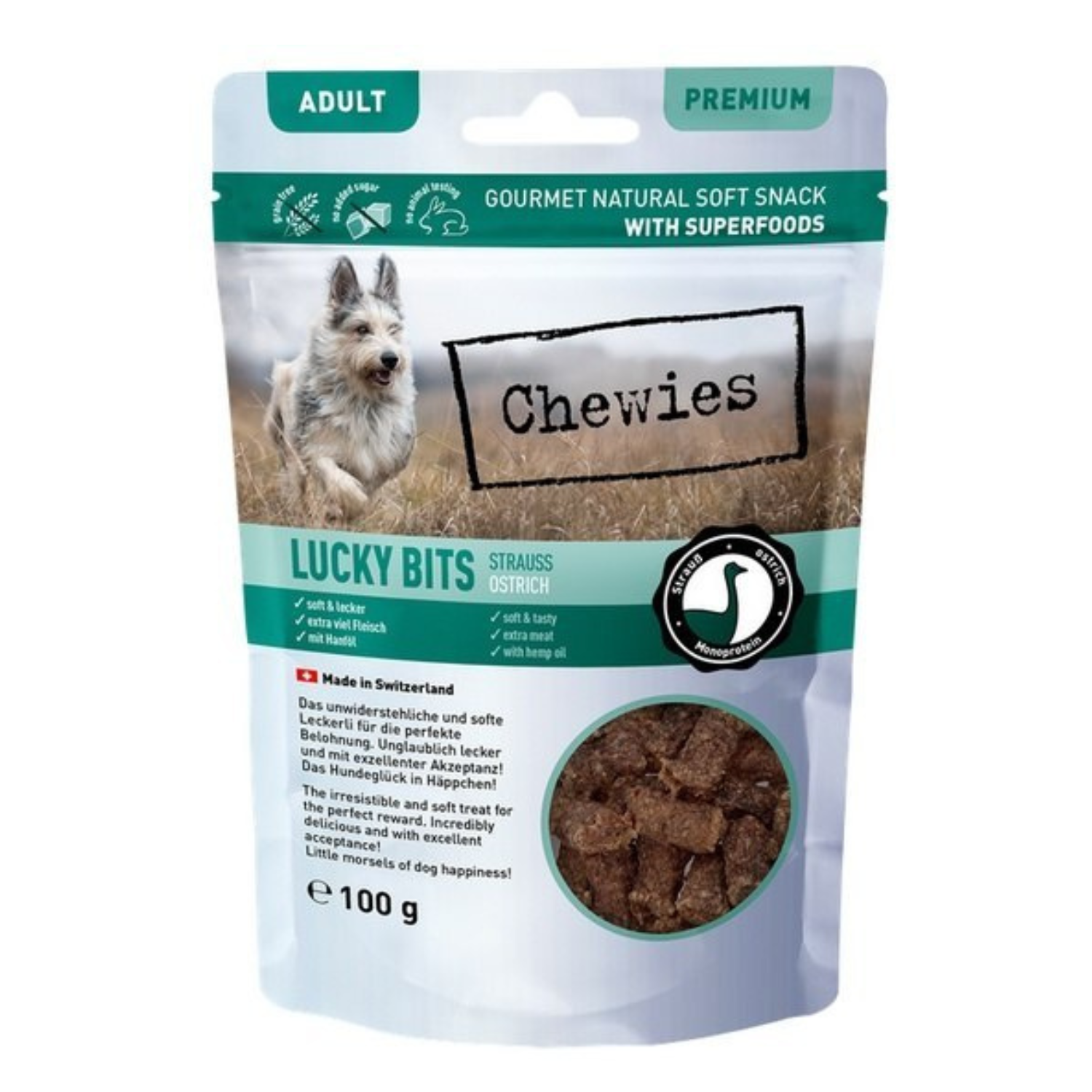 Chewies Lucky Bits struś adult 100 g