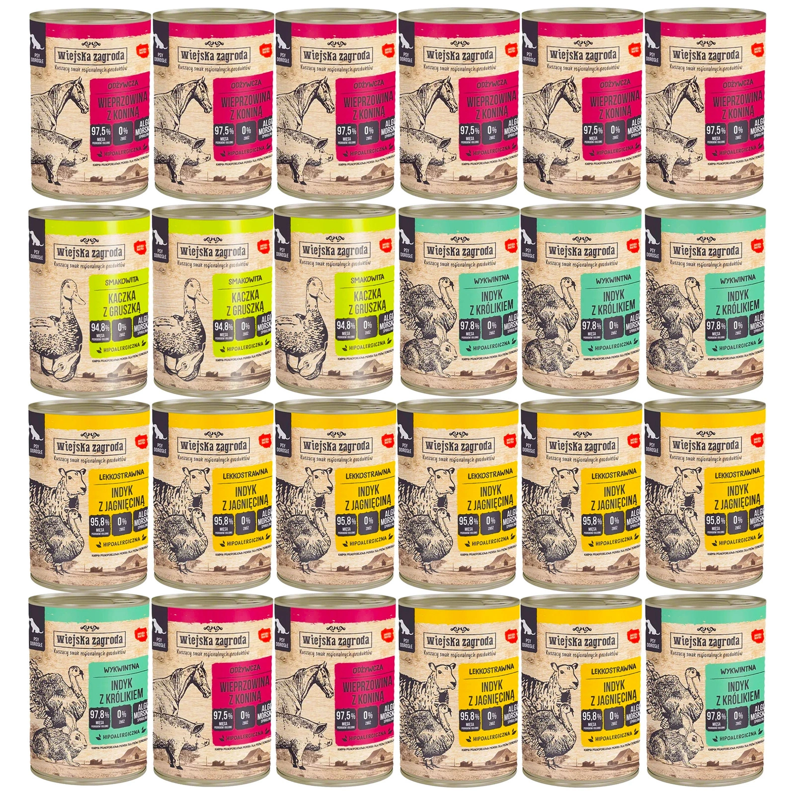 Wiejska Zagroda mix smaków 400 g × 24