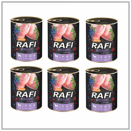 Rafi Grain Free królik adult 800 g × 6