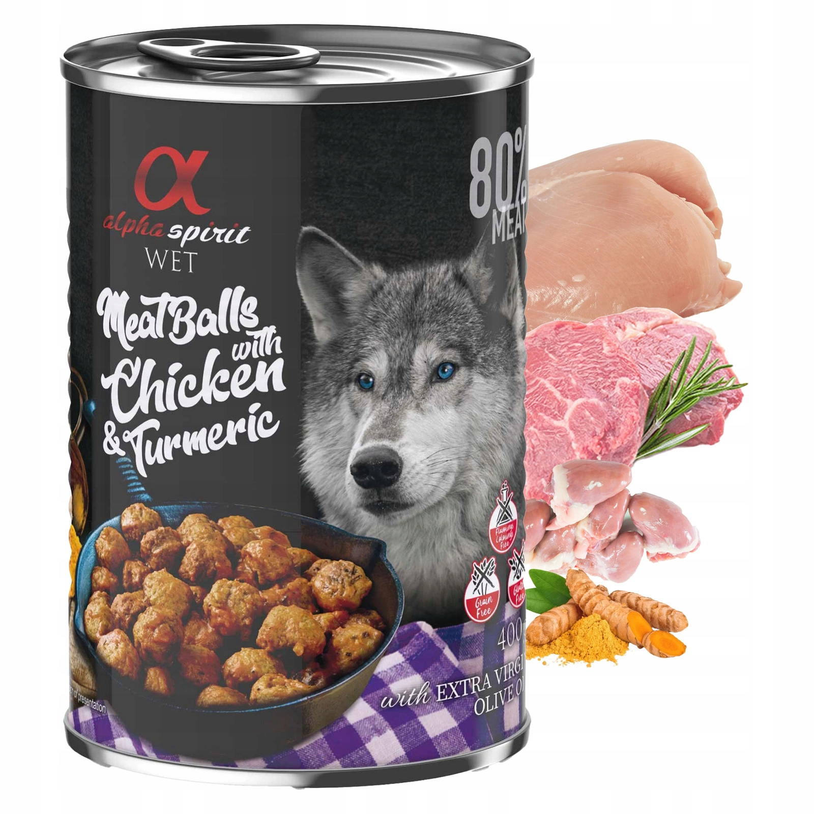 Alpha Spirit Klopsiki kurczak 400 g