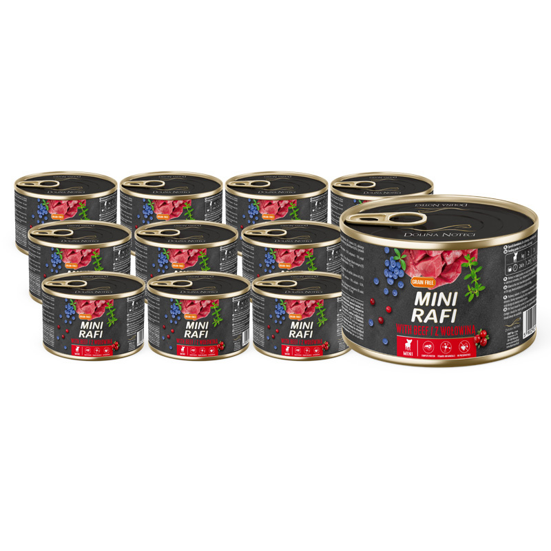 Rafi Mini wołowina adult małe rasy 185 g × 12