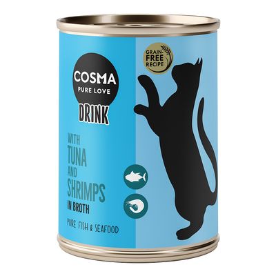 Cosma Drink Indoor krewetki, tuńczyk w bulionie adult 100 g × 6