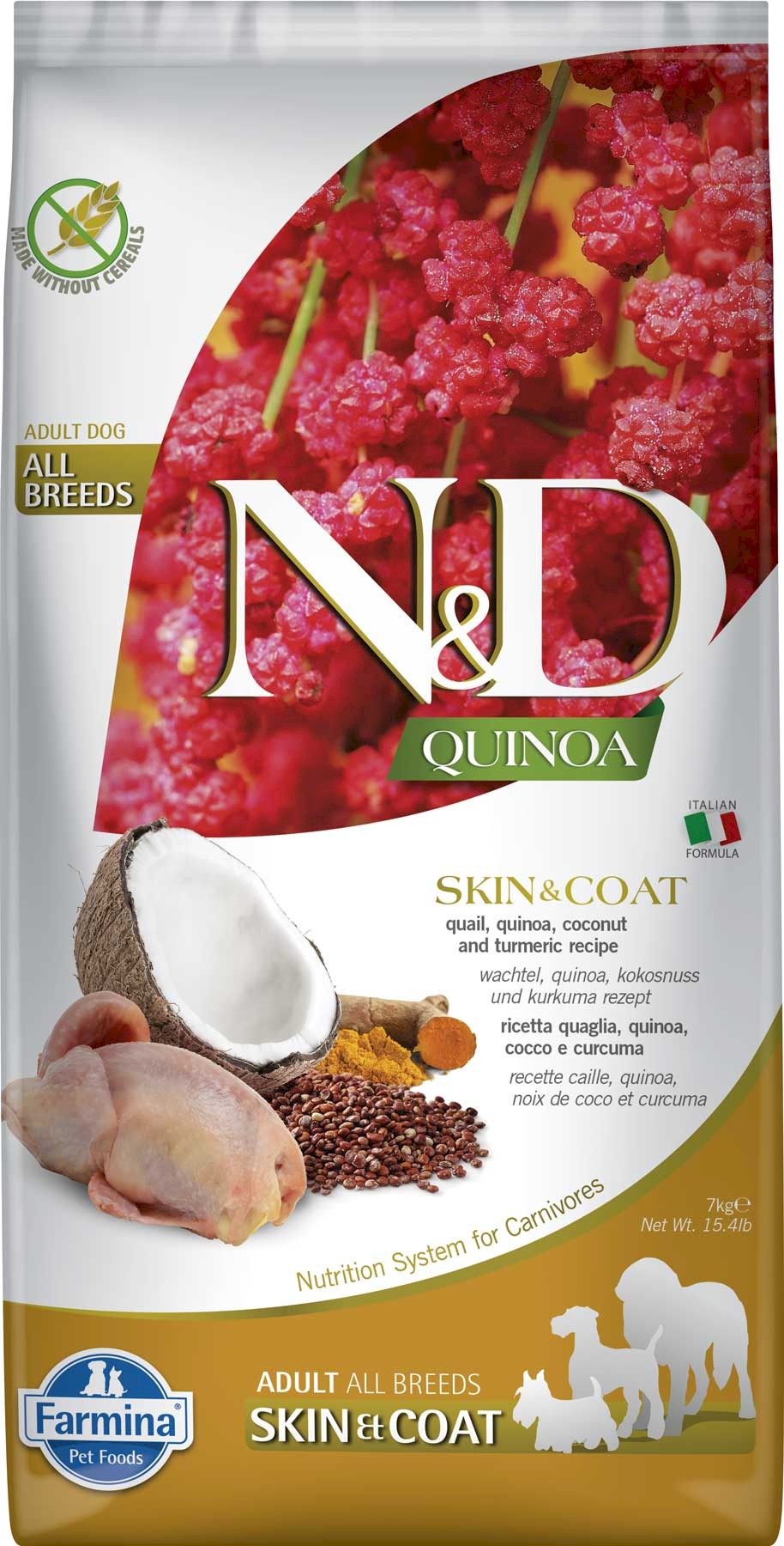 Farmina N&D Quinoa przepiórka adult 7 kg