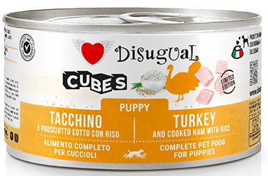 Disugual Cubes indyk, szynka z ryżem junior 150 g