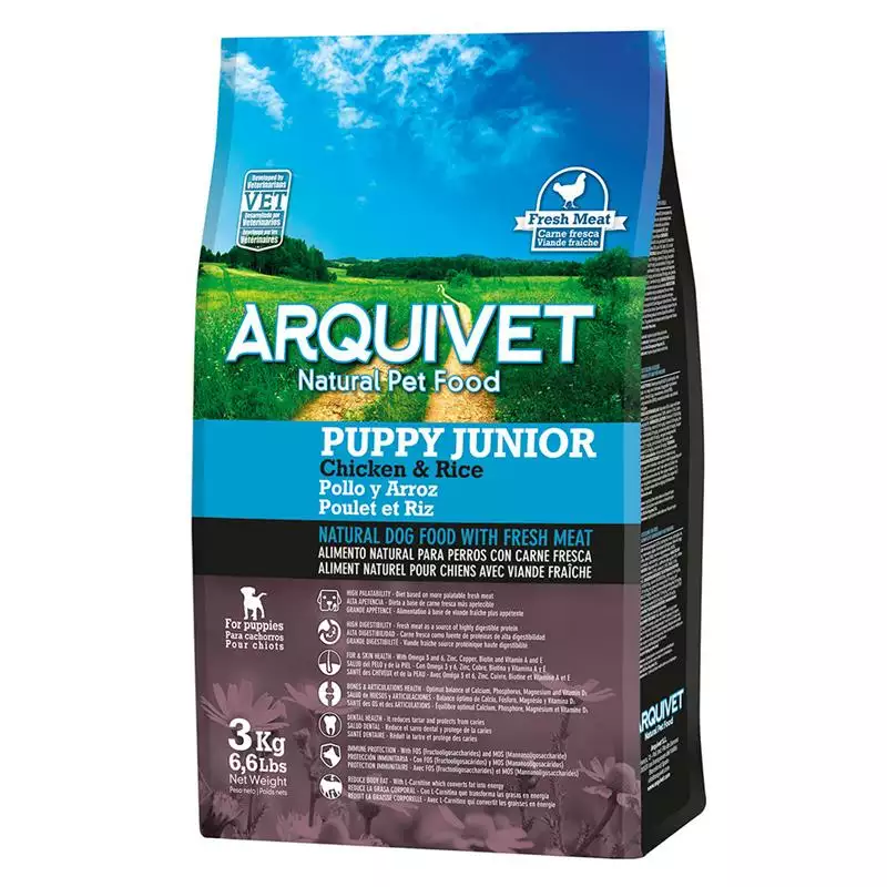 Arquivet kurczak, ryż junior 3 kg