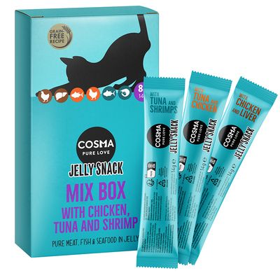 Cosma Jelly Snack Indoor mix smaków w galaretce adult 14 g × 24