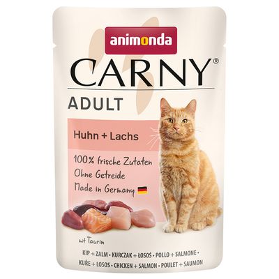 Animonda Carny kurczak, łosoś kawałki adult 85 g × 12