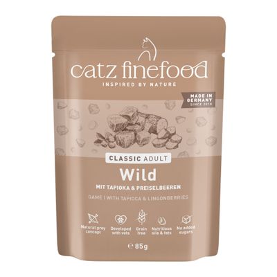 Catz Finefood Classic Adult dziczyzna pasztet adult 85 g × 64