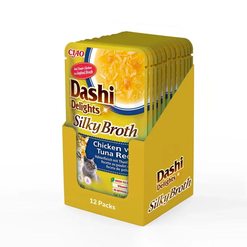 Inaba Dashi Delights kurczak, tuńczyk w bulionie adult 40 g × 12