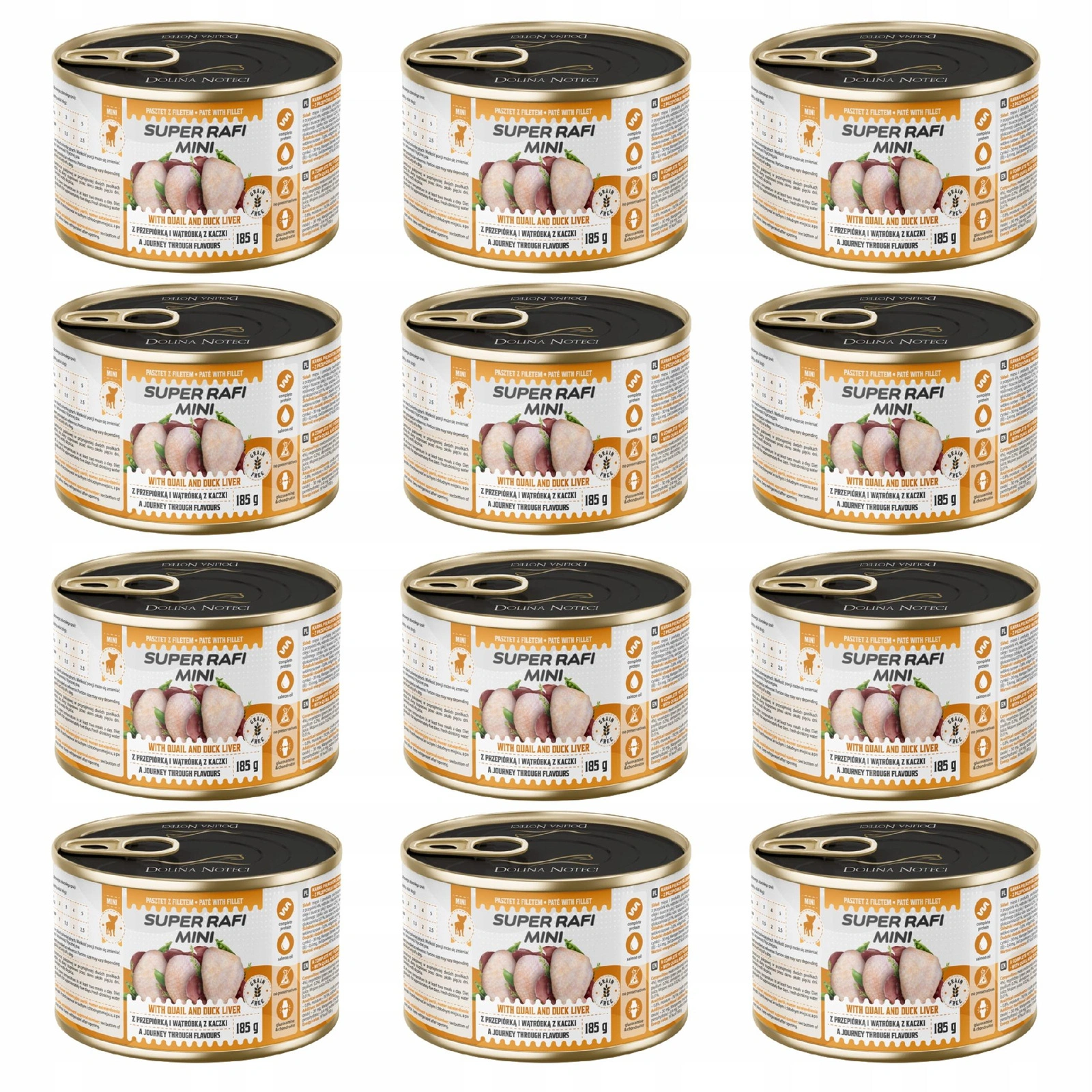 Rafi przepiórka, wątróbka adult małe rasy 185 g × 12